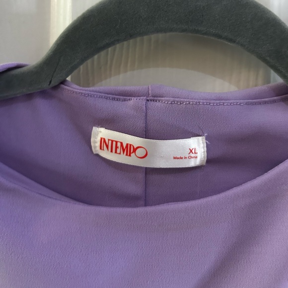 INTEMPO Lavender Rushed Halter Blouse Short Sleeve - Picture 4 of 8